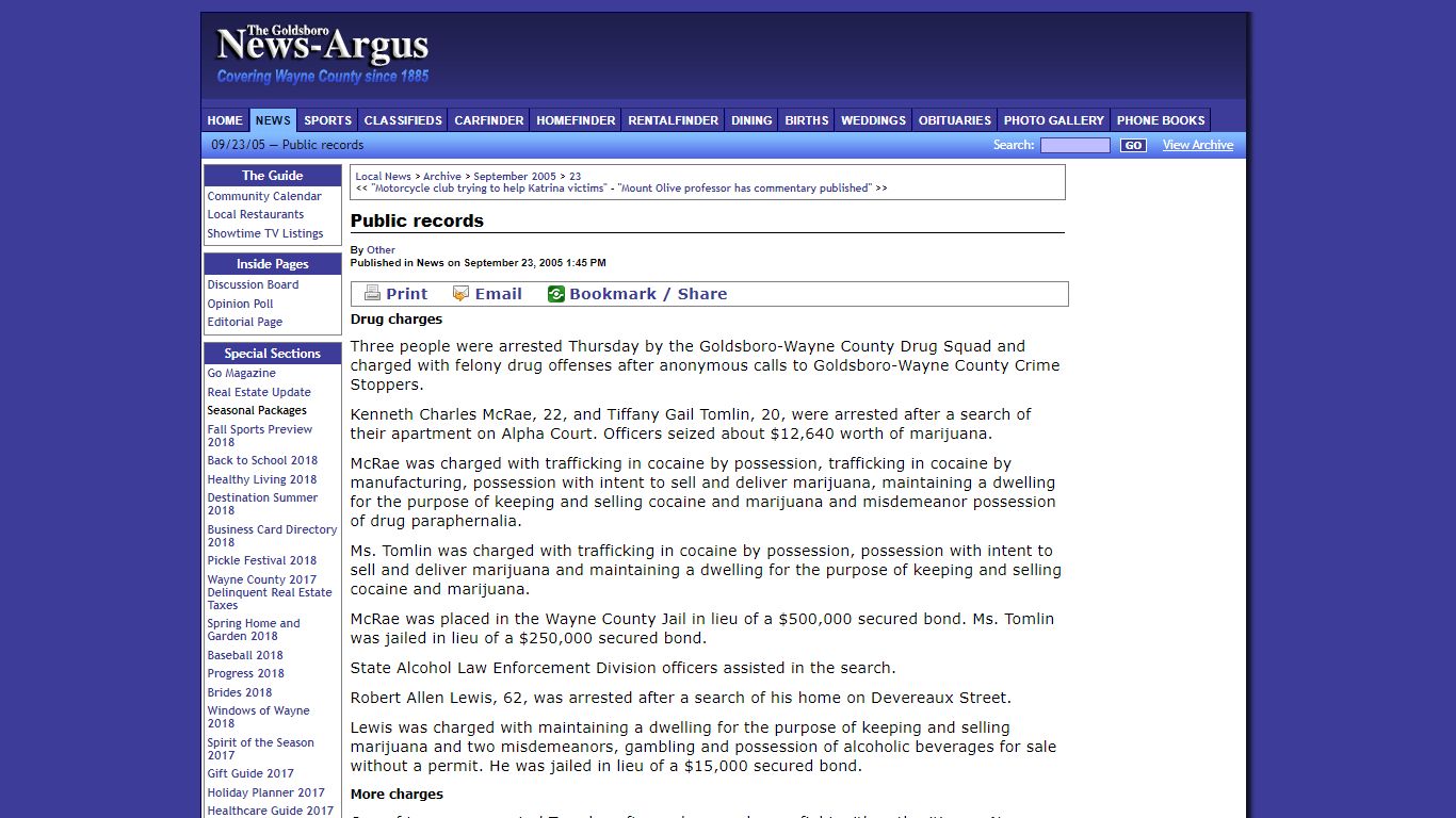 Goldsboro News-Argus | News: Public records